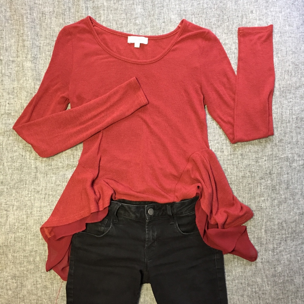 Artsy layered long sleeve